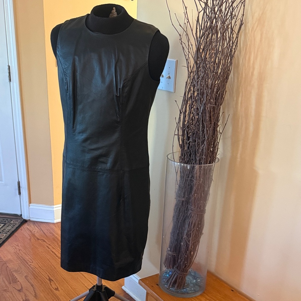 Spenser Jeremy Black Leather Dress
